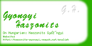 gyongyi haszonits business card